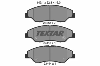 Комплект тормозных колодок TEXTAR 2344201