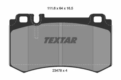 Комплект тормозных колодок TEXTAR 2347801