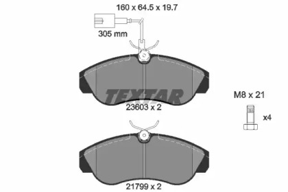 Комплект тормозных колодок TEXTAR 2360301