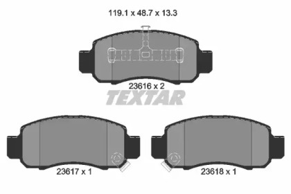 Комплект тормозных колодок TEXTAR 2361601