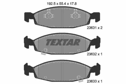 Комплект тормозных колодок TEXTAR 2363101