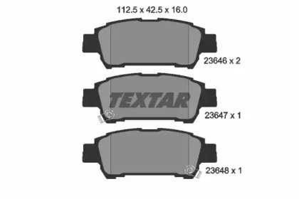 Комплект тормозных колодок TEXTAR 2364601