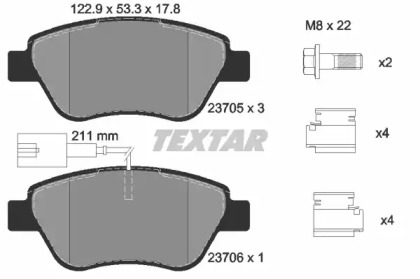 Комплект тормозных колодок TEXTAR 2370502