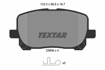 Комплект тормозных колодок TEXTAR 2383601