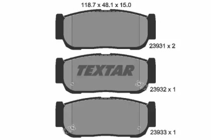 Комплект тормозных колодок TEXTAR 2393101