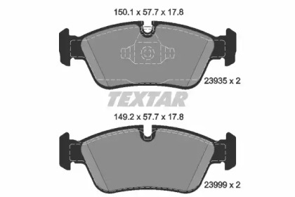 Комплект тормозных колодок TEXTAR 2393501