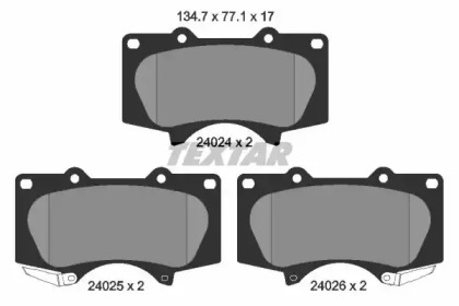 Комплект тормозных колодок TEXTAR 2402403