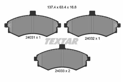 Комплект тормозных колодок TEXTAR 2403101