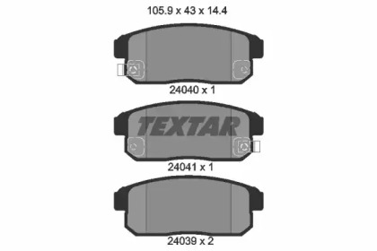 Комплект тормозных колодок TEXTAR 2404001