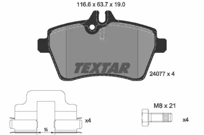 Комплект тормозных колодок TEXTAR 2407701