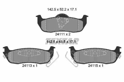 Комплект тормозных колодок TEXTAR 2411102