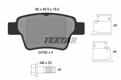 Комплект тормозных колодок TEXTAR 2415001