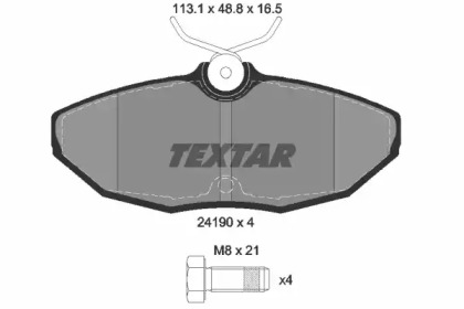 Комплект тормозных колодок TEXTAR 2419001