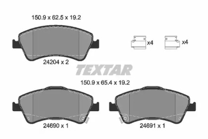 Комплект тормозных колодок TEXTAR 2420401