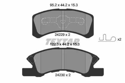 Комплект тормозных колодок TEXTAR 2422901