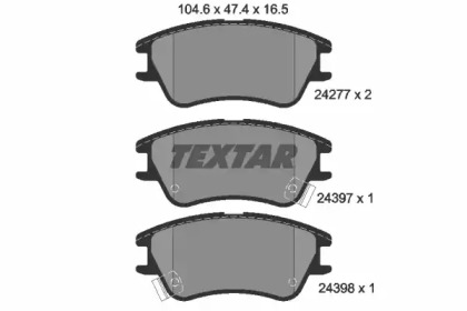 Комплект тормозных колодок TEXTAR 2427701