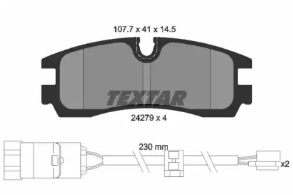 Комплект тормозных колодок TEXTAR 2427901