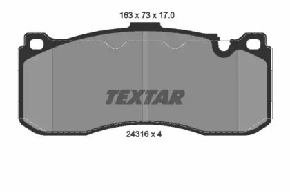 Комплект тормозных колодок TEXTAR 2431601