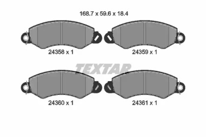 Комплект тормозных колодок TEXTAR 2435801