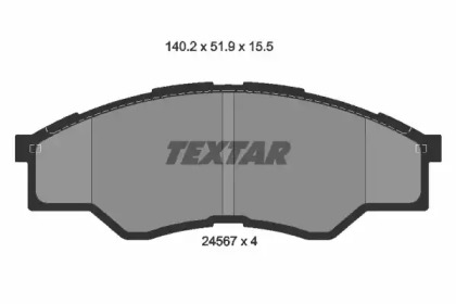 Комплект тормозных колодок TEXTAR 2456701