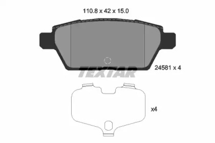 Комплект тормозных колодок TEXTAR 2458101