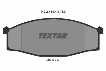 Комплект тормозных колодок TEXTAR 2458501