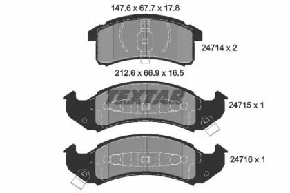 Комплект тормозных колодок TEXTAR 2471401