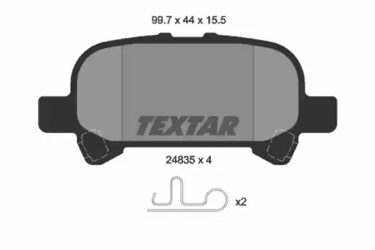 Комплект тормозных колодок TEXTAR 2483501