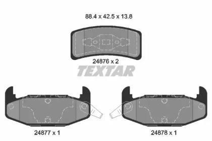 Комплект тормозных колодок TEXTAR 2487601