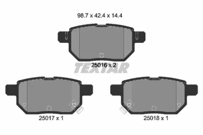 Комплект тормозных колодок TEXTAR 2501601