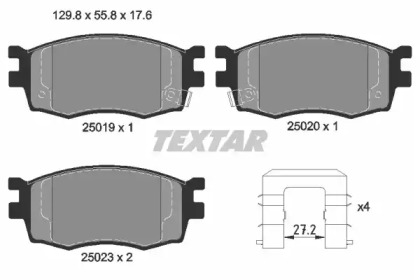 Комплект тормозных колодок TEXTAR 2501901