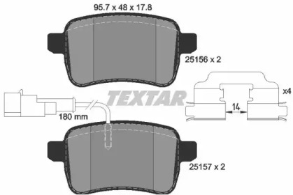 Комплект тормозных колодок TEXTAR 2515601