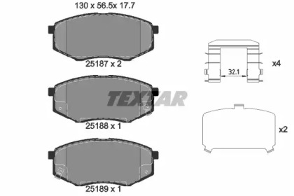 Комплект тормозных колодок TEXTAR 2518701