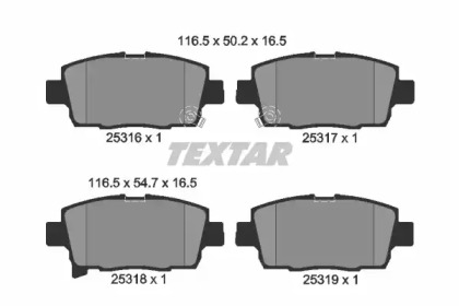 Комплект тормозных колодок TEXTAR 2531601