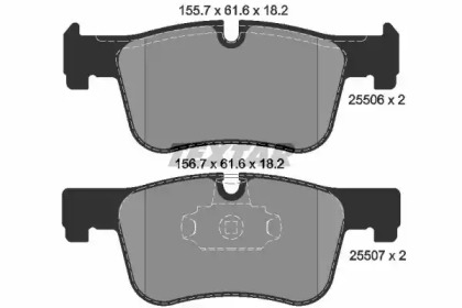 Комплект тормозных колодок TEXTAR 2550601