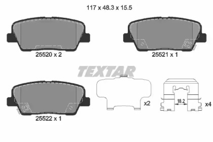 Комплект тормозных колодок TEXTAR 2552001