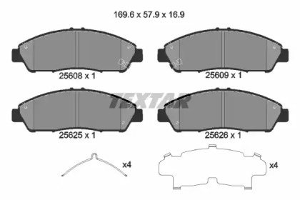 Комплект тормозных колодок TEXTAR 2560801