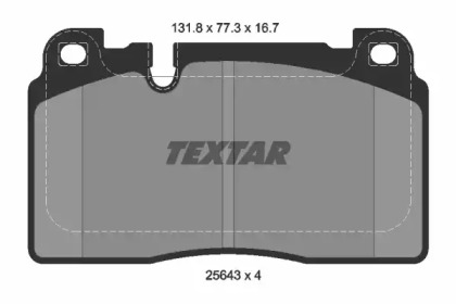 Комплект тормозных колодок TEXTAR 2564305