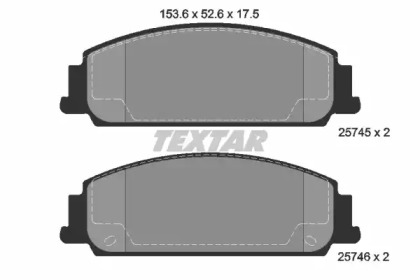 Комплект тормозных колодок TEXTAR 2574501