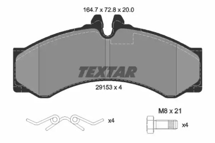 Комплект тормозных колодок TEXTAR 2915301