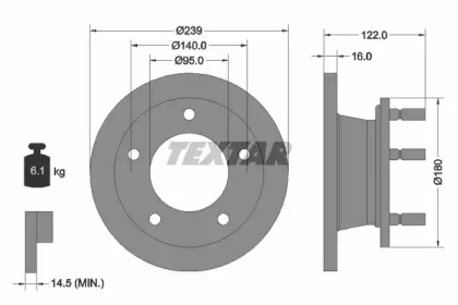 Тормозной диск TEXTAR 92038900