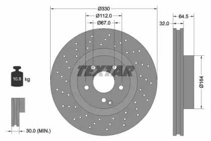 Тормозной диск TEXTAR 92120203