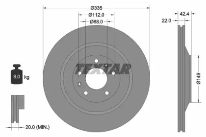 Тормозной диск TEXTAR 92177003