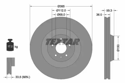 Тормозной диск TEXTAR 92184205