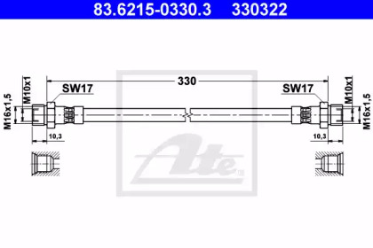 Шлангопровод ATE 83.6215-0330.3