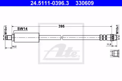 Шлангопровод ATE 24.5111-0396.3