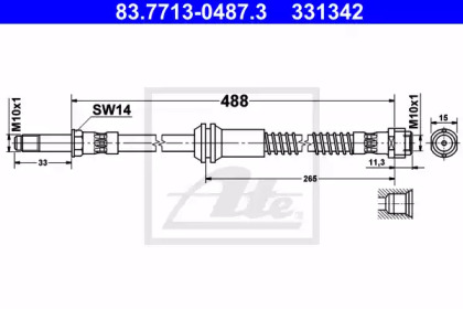 Шлангопровод ATE 83.7713-0487.3