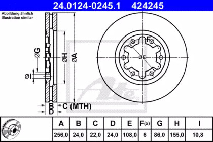 Тормозной диск ATE 24.0124-0245.1