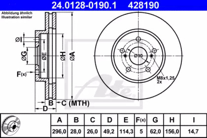 Тормозной диск ATE 24.0128-0190.1