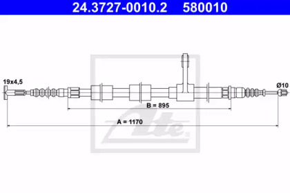 Трос ATE 24.3727-0010.2